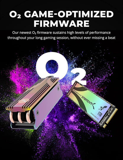 SABRENT Gaming M.2 NVMe SSD 1TB, Internal Solid State Drive 7300MB/s Read, PCIe 4.0 7GBps m2 Hard Drive for Gamers, Compatible with PlayStation 5, PS5 Console, PCs Laptops and Desktops (SB-RKTG-1TB)