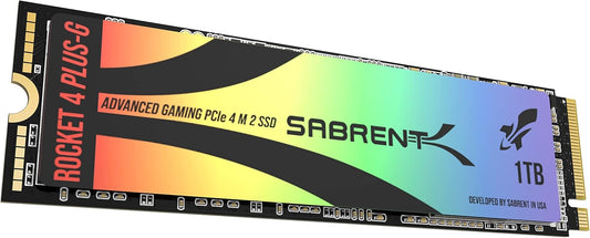 SABRENT Gaming M.2 NVMe SSD 1TB, Internal Solid State Drive 7300MB/s Read, PCIe 4.0 7GBps m2 Hard Drive for Gamers, Compatible with PlayStation 5, PS5 Console, PCs Laptops and Desktops (SB-RKTG-1TB)
