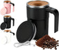 Automatic Self Stirring Coffee Mug with Magnetic Mixer, Rechargeable Electric Mixing Cup with Temperature Display, Portable 380ml Stirring Mug for Coffee, Milk, and Hot Cocoa