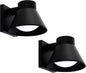 UME 2 Pack LED Outdoor Wall Light Fixtures, Black Front Porch Lights Wall Mount Lighting, Exterior Waterproof Wall Lantern Light Fixture Anti-Rust Farmhouse Barn Wall Sconce for Patio, Doorway, Garage