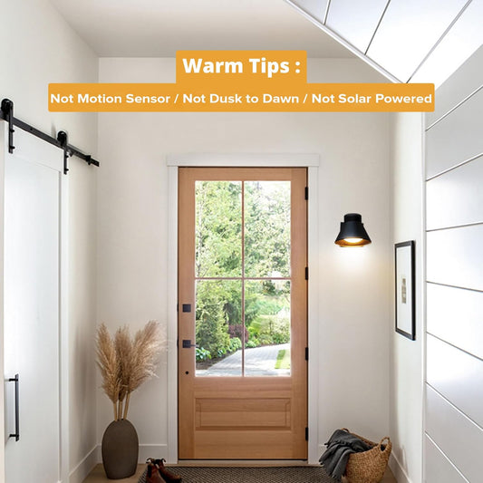 UME 2 Pack LED Outdoor Wall Light Fixtures, Black Front Porch Lights Wall Mount Lighting, Exterior Waterproof Wall Lantern Light Fixture Anti-Rust Farmhouse Barn Wall Sconce for Patio, Doorway, Garage