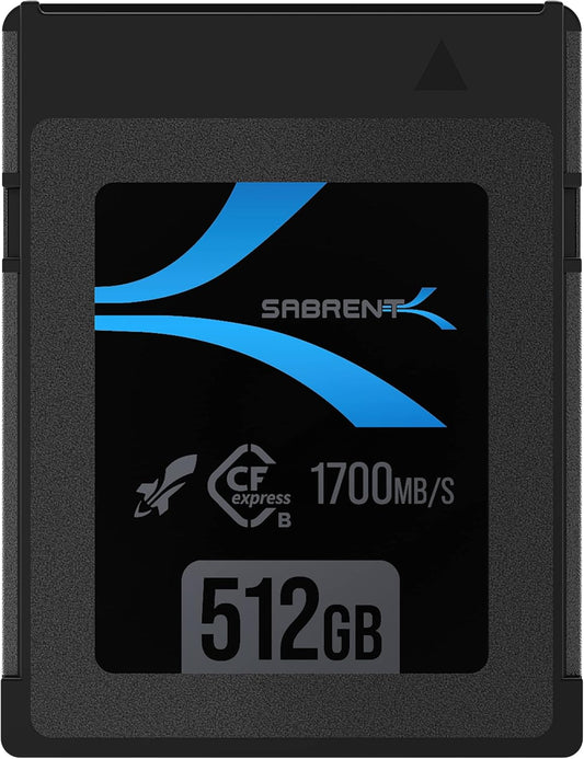 SABRENT CFexpress Type B Memory Card 512GB, Rocket CFX, cf Express with high Speed of R1700MB/s W1500MB/s Compatible with DSLR Cameras for Professional Photographers, videographers (CF-XTBT-512)