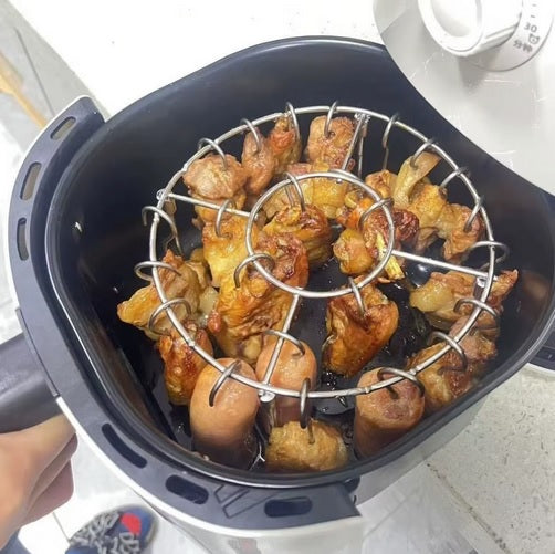 Purilite Select Stainless Steel Vertical Grill Rack – Detachable BBQ Skewer Holder Stand for 12/24/49 Skewers, Even Heat Barbecue Cooking - PuriLite