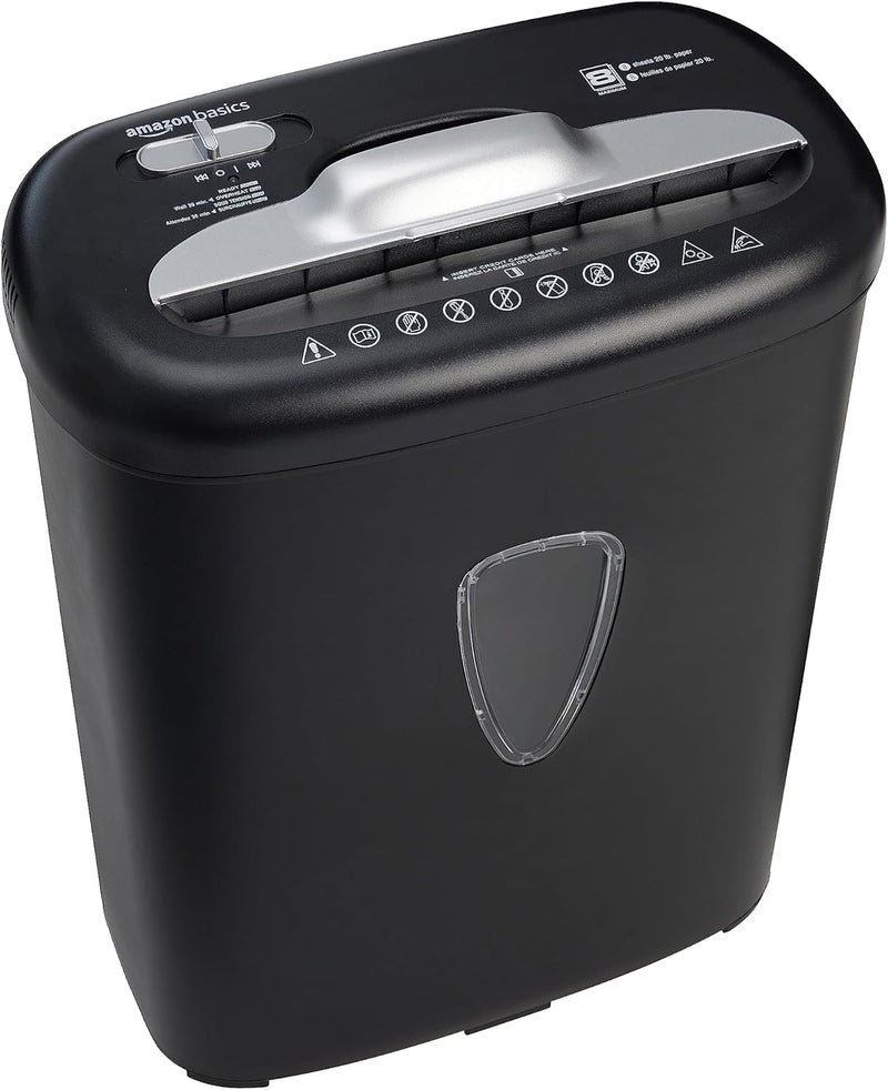 Amazon Basics 8-Sheet Cross-Cut Paper and Credit Card Home Office Shredder