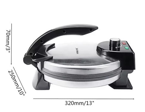 Purilite Select 1500W Non-Stick Electric Crepe Maker 12 Inch – Dual-Side Heating Roti, Tortilla & Flatbread Cooking Pan 220V - PuriLite