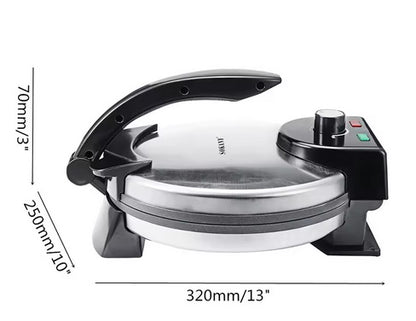 Purilite Select 1500W Non-Stick Electric Crepe Maker 12 Inch – Dual-Side Heating Roti, Tortilla & Flatbread Cooking Pan 220V - PuriLite