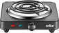 Salton Single Coil Portable Electric Cooktop | 1000 Watts | Lightweight & Compact | Variable Temperature Control | Perfect for Dorms, Offices, Camping | Black | 100% Canadian-owned & operated
