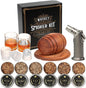 Cocktail Smoker Kit with Torch, Complete Drink Infuser Set with 6 Wood Chip Flavors, Glasses and Ice Ball Molds, Home Bar Smoking Kit for Old Fashioned Style Drinks - PuriLite