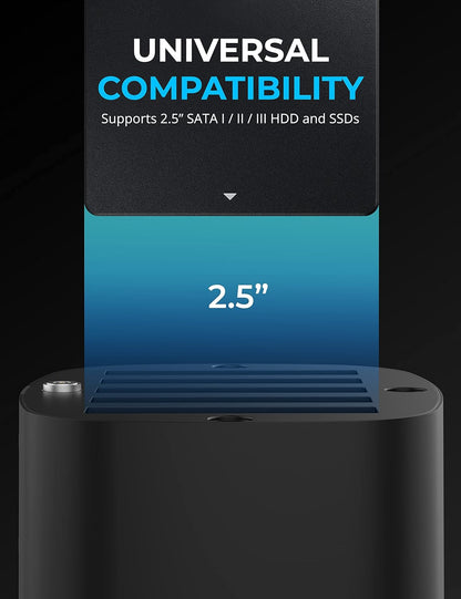 SABRENT 5 Bay RAID Hard Drive Docking Station, SSD HDD 2.5 inch SATA case Dock, External SSD Enclosure + Power Adapter and Built-in Cooling Fan, Offline cloning, LED Indicator, USB Cables Included
