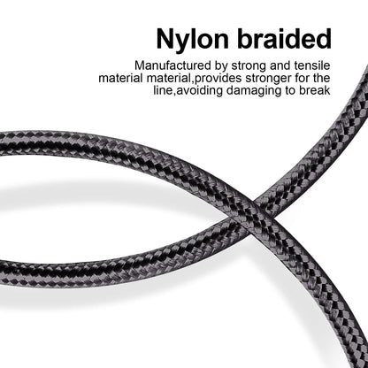 iPhone Charger, 5 Pack 3/3/6/6/10FT Apple MFi Certified USB Lightning Cable Nylon Braided Fast Charging Cord Compatible for iPhone 14/13/12/11/X/Max/8/7/6/5/SE/Plus/iPad - Black