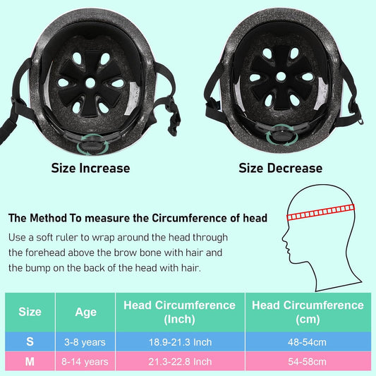 Kids Toddler Bike Helmet, Adjustable Bicycle Helmet for Girls Boys Ages 3-5-8-14 Years Old, Multi-Sports for Cycling Skateboard Scooter Skating - PuriLite