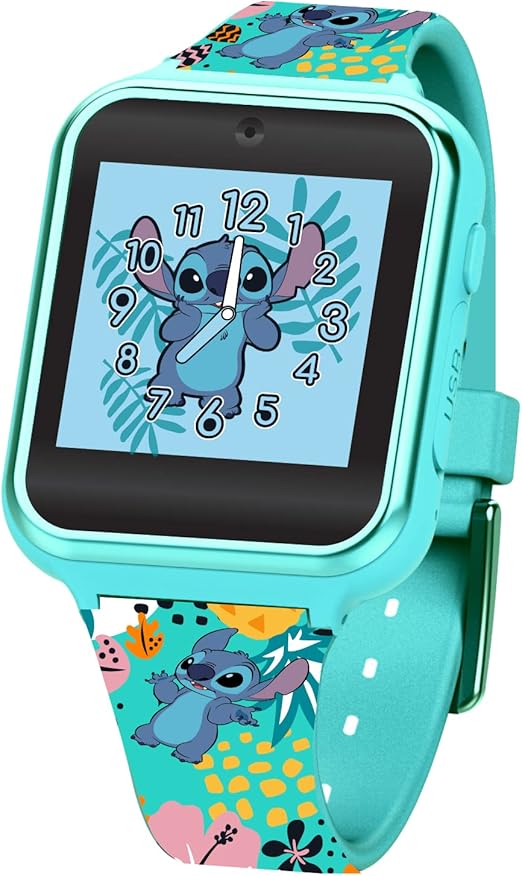 Disney Lilo and Stitch Interactive Kids Watch with Camera, Games, and Fitness Tracker for Boys, Girls (LAS4026AC)