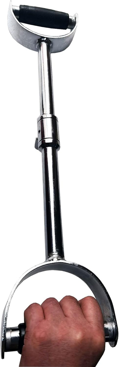 Press Down Bar Cable Attachment LAT Pull Down Bar Pull Down Machine Attachments V-shaped Bars with Rubber Handgrips & Revolving Hanger(24 Inch)