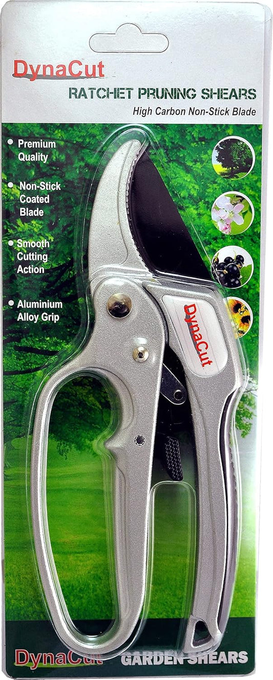 Gardening Ratchet Pruning Shears 8'', Professional Anvil Pruning Scissors Cutter Clippers - DynaCut Heavy Duty Tree Trimmers Up To 20mm Cutting Capacity, Soft Non-Slip Grip Reduce Hand Fatigue