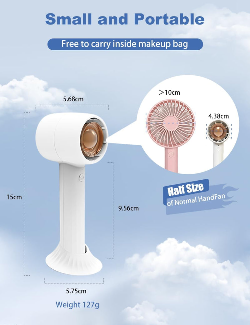 KENSUKA Handheld Fan with Aromatherapy HA1, Portable Hand Held Fan with 2000aMh USB Rechargeable Battery, 3 Speed Adjustable, Ideal for Travel, Makeup, and Outdoor Personal Cooling