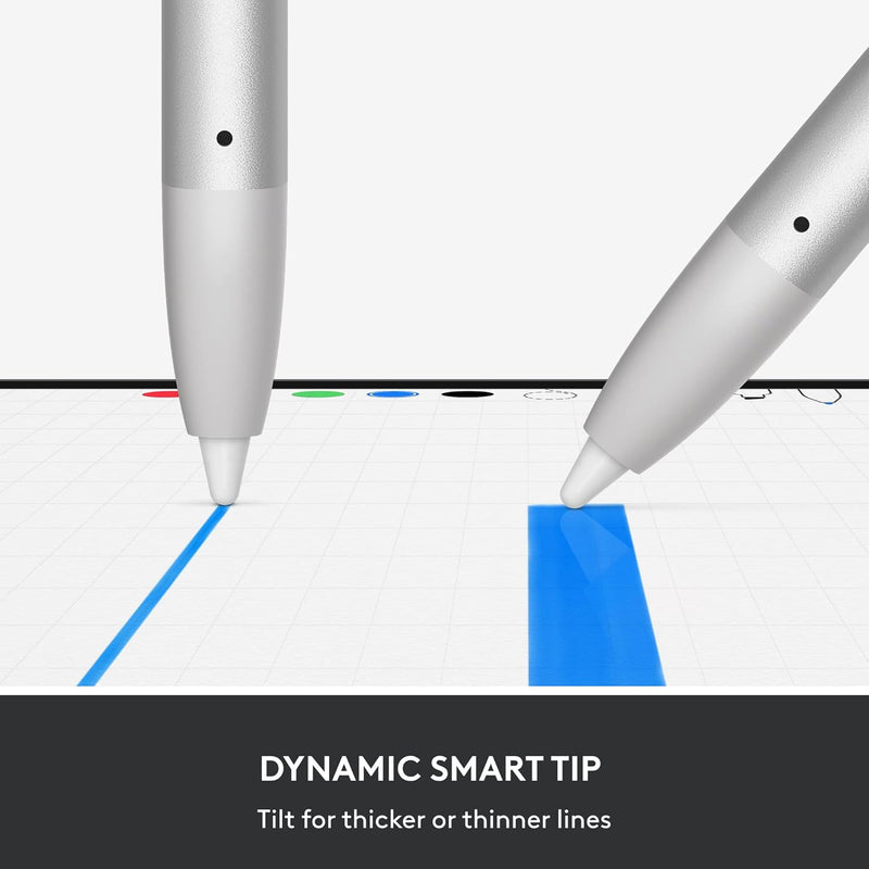 Logitech Crayon Digital Pencil for iPad (iPads with USB-C Ports) Featuring Apple Pencil Technology, No Lag Pixel-Precision, and Dynamic Smart Tip with Fast USB-C Charge - Silver
