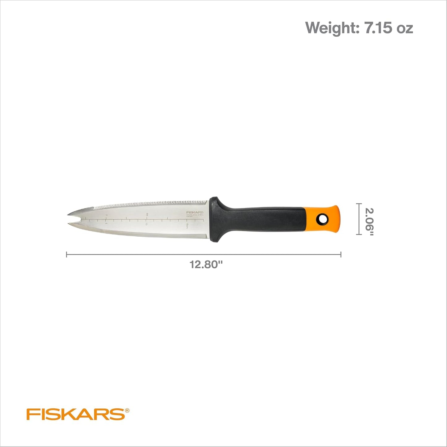 Fiskars 340130-1001 Garden Hori Knife with Sheath, Black
