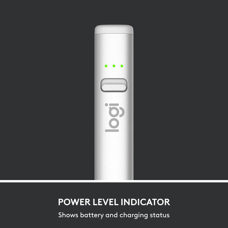 Logitech Crayon Digital Pencil for iPad (iPads with USB-C Ports) Featuring Apple Pencil Technology, No Lag Pixel-Precision, and Dynamic Smart Tip with Fast USB-C Charge - Silver