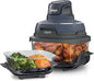 Ninja Crispi Air Fryer, Microwave, Freezer & Dishwasher Safe, Non Toxic Glass Portable Cooking System, 4 QT & 6 Cup Glass Containers with Storage Lids, Easy Meals, Air Fry, Bake, & More Grey, FN101CGY