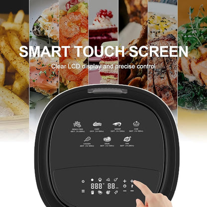 4L Air Fryer, 1400W Compact Air Fryer with 7 Presets, LED Touchscreen, Non-Stick Basket & Auto Shut-Off – AF359-T_Intexca (Green)