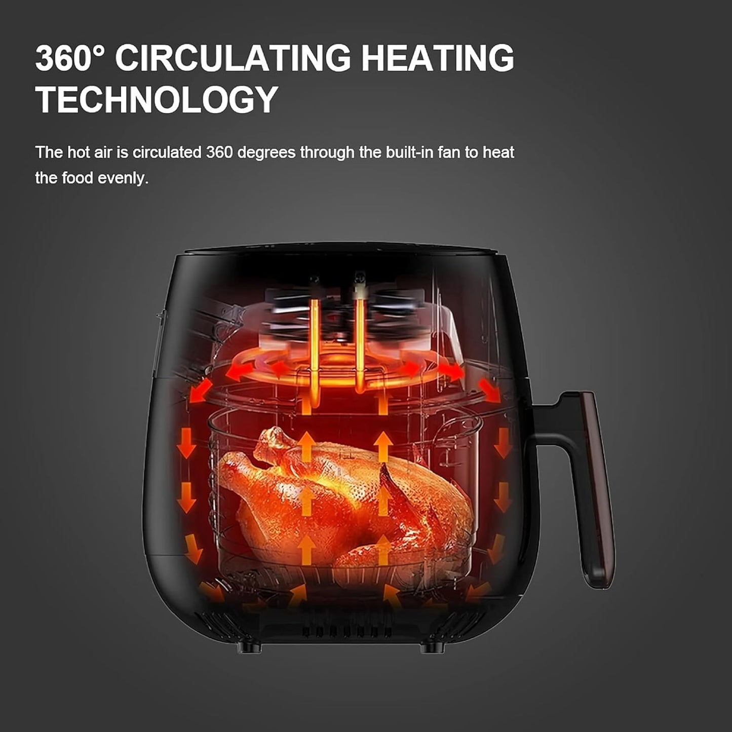 4L Air Fryer, 1400W Compact Air Fryer with 7 Presets, LED Touchscreen, Non-Stick Basket & Auto Shut-Off – AF359-T_Intexca (Green)