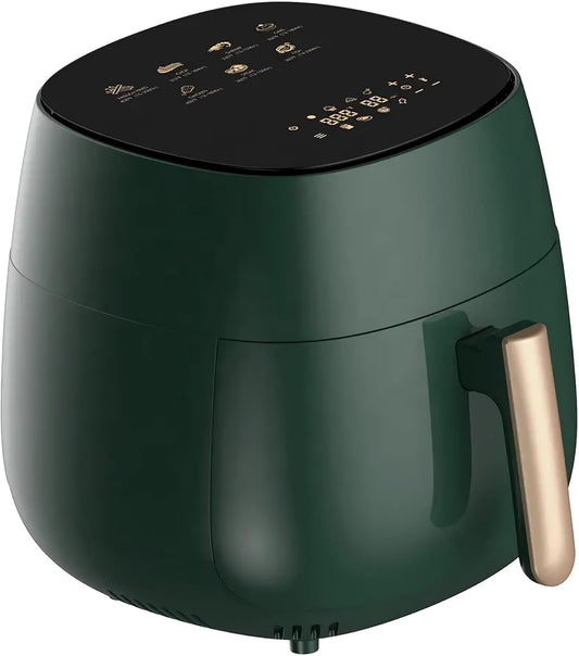 4L Air Fryer, 1400W Compact Air Fryer with 7 Presets, LED Touchscreen, Non-Stick Basket & Auto Shut-Off – AF359-T_Intexca (Green)