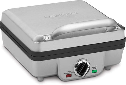 Cuisinart Belgian Waffle Maker with Pancake Plate, Non-Stick Removable Plates, Silver (WAF-350C)