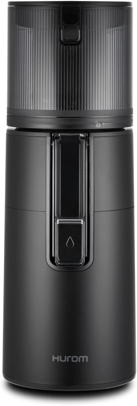 Hurom H400 Easy Clean Slow Juicer, Matte Black | Hands Free | Hopper Fits Whole Produce | Quiet Motor | Scrub Free Cleaning | BPA Free | Easy Assembly | Healthy Living | Cold Press Masticating Juicer