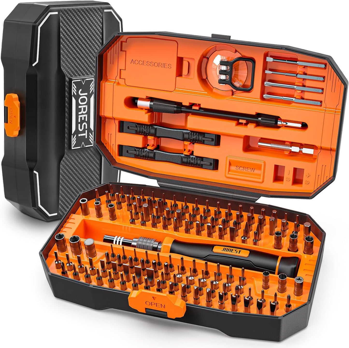 152-in-1 Precision Screwdriver Set, Magnetic Mini Tool Kit with Torx, Triwing, Pentalobe and Multi-Bits, Repair Kit for Electronics, Laptops, Phones, RC, and Gaming Consoles
