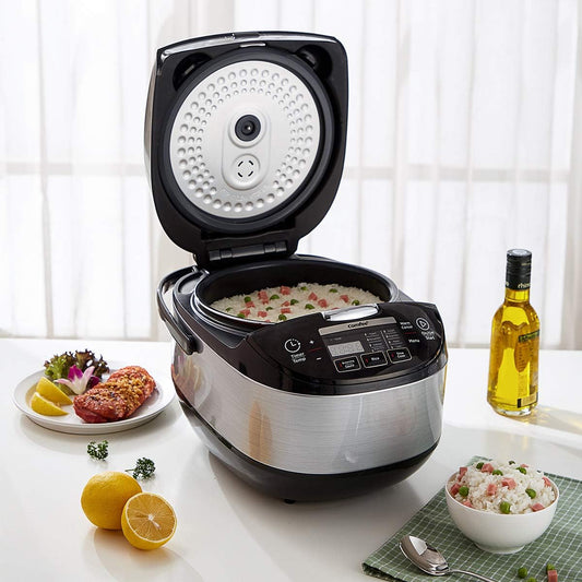 COMFEE' Rice Cooker, Japanese Large Rice Cooker with Fuzzy Logic Technology, 11 Presets, 10 Cup Uncooked/20 Cup Cooked, Auto Keep Warm, 24-Hr Delay Timer - PuriLite
