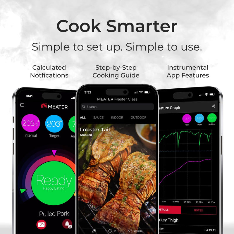 MEATER SE [New]: Wireless Smart Bluetooth Meat Thermometer | 50+ Master Class Recipes in Free App | Measures Internal & Ambient Temp | Ideal for Oven, Grill, Kitchen, BBQ, Smoker, Air Fryer, Sous Vide