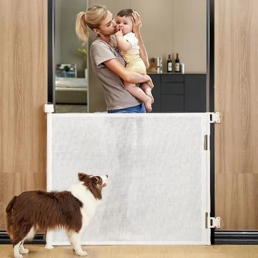Purilite Select Retractable Baby Gate – Adjustable Safety Gate for Stairs & Doorways, Space-Saving Indoor Child Safety Barrier - PuriLite