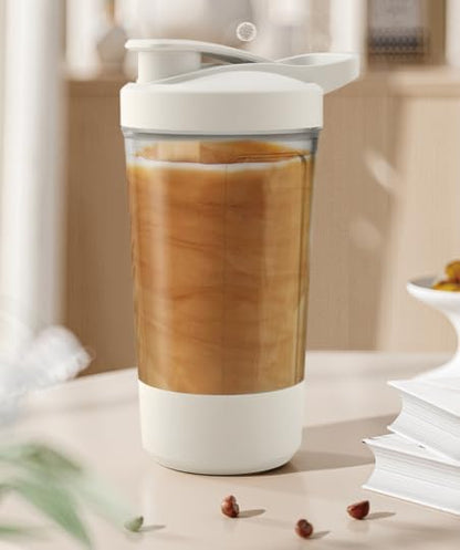 Electric Protein Shaker Bottle, 14oz – USB Rechargeable, BPA-Free, Self-Stirring Mixer for Shakes, Coffee, Supplements – Portable, Leak-Proof, Easy Clean, Ideal for Gym, Office, Travel
