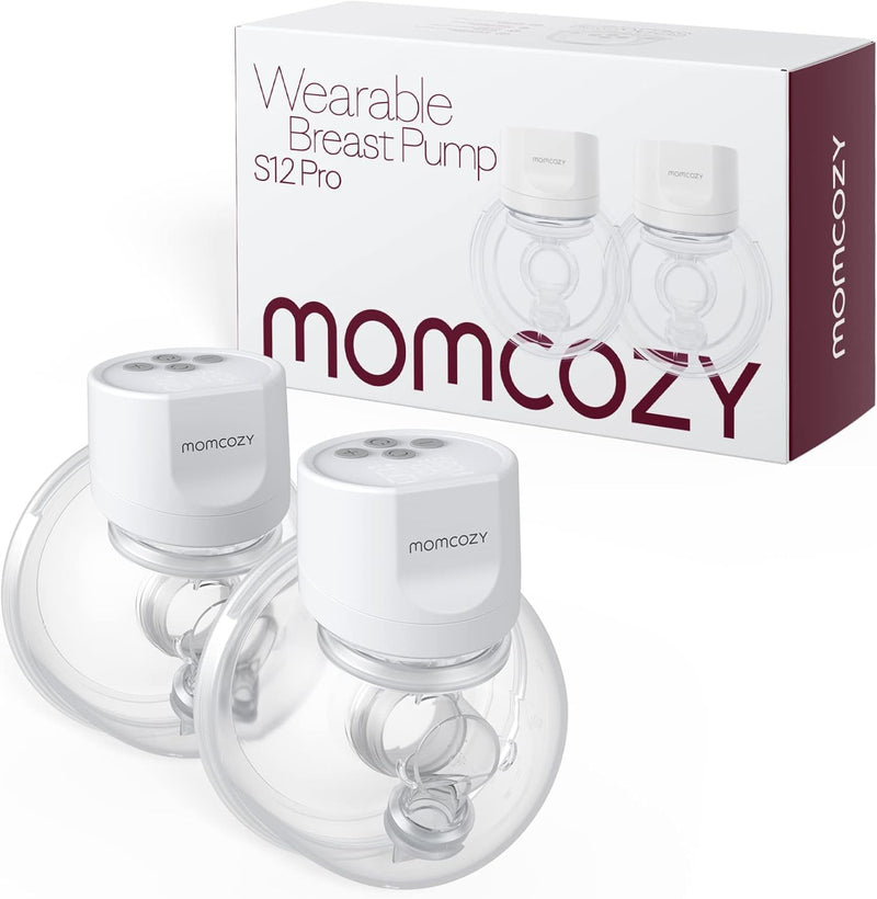 Momcozy Hands-Free Breast Pump S12 Pro Wearable, Double Wireless Pump with Comfortable DoubleFit Flange, 3 Modes & 9 Levels Electric Pump Portable, 24mm, 2 Pack