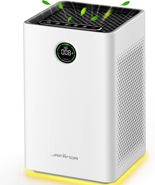 Jafanda Air Purifiers for Home Large Room,1190 sqft Coverage, 3-Stage Filtration System, True HEPA Filter Air Cleaner with Activated Carbon,Remove 99.97% Dust Pollen Smoke Odors
