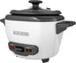 BLACK+DECKER 3-Cup Rice Cooker, 1.5-cup Uncooked Rice, 3 Cups Cooked, Steaming Basket, Removable Non-Stick Bowl, One Touch