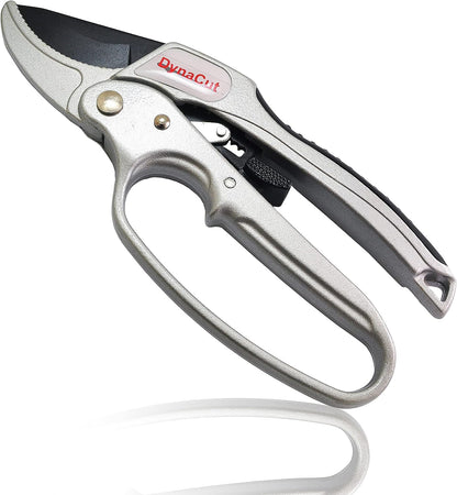 Gardening Ratchet Pruning Shears 8'', Professional Anvil Pruning Scissors Cutter Clippers - DynaCut Heavy Duty Tree Trimmers Up To 20mm Cutting Capacity, Soft Non-Slip Grip Reduce Hand Fatigue