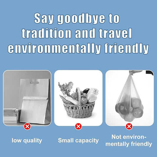 Auidy_6TXD 4 Pack Reusable Shopping Bag, Foldable Grocery Bags Washable Shopping Tote Bags Foldable in a Pouch Eco Tote Polyester Shopping Bag for Daily Shopping Loading, 4 colors (random color)