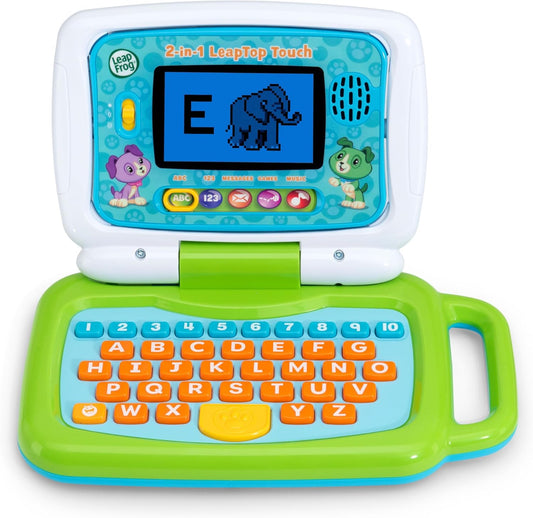 2-in-1 Educational Laptop and Touch Tablet Toy for Toddlers Ages 2–5, Interactive Learning with Letters, Numbers, Music, and Games
