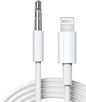 [Apple MFi Certified] Aux Cord for iPhone, Lightning to 3.5 mm AUX Cable for Car Stereo Audio Cable Compatible with iPhone 14/13/12/11/XS/XR/X/8/7 for Car Home Stereo, Speaker, Headphone, -3.3ft white