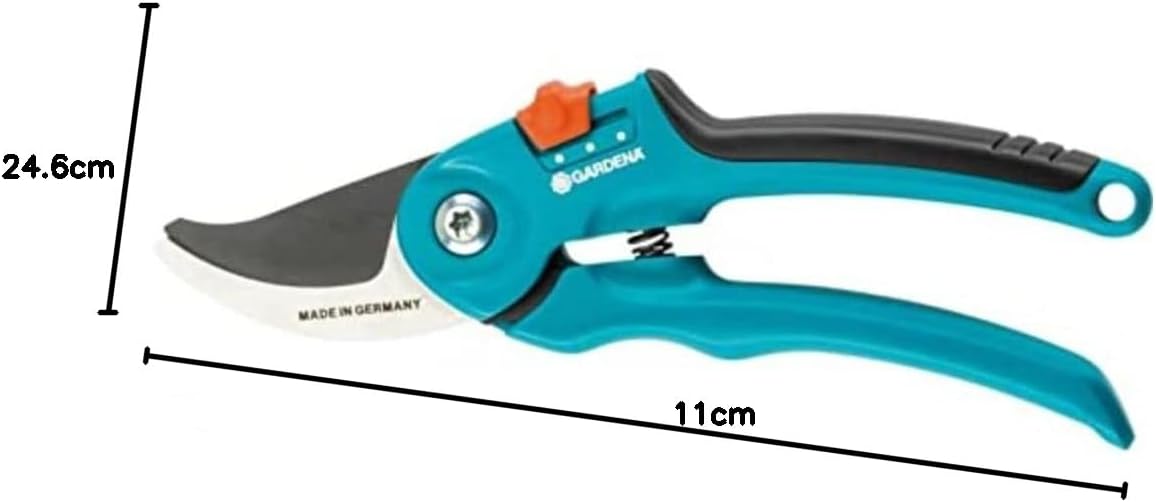 Gardena 8857-20 Garden Bypass Pruners, 22mm Pruning Shears, Stainless Steel Blades, Made in Germany