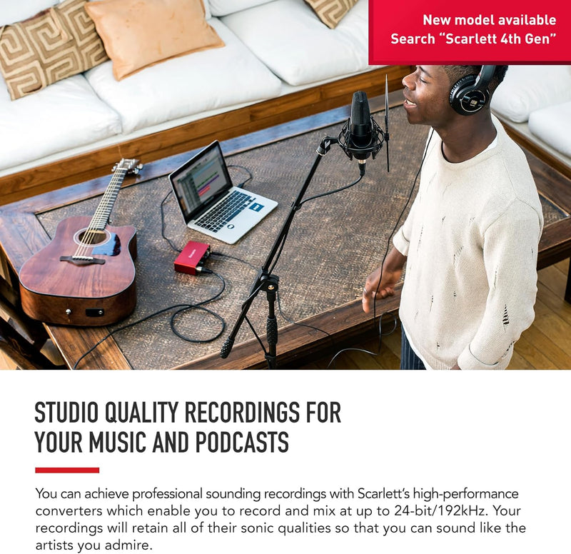 Focusrite Scarlett Solo (3rd Gen) USB Audio Interface with Pro Tools | First