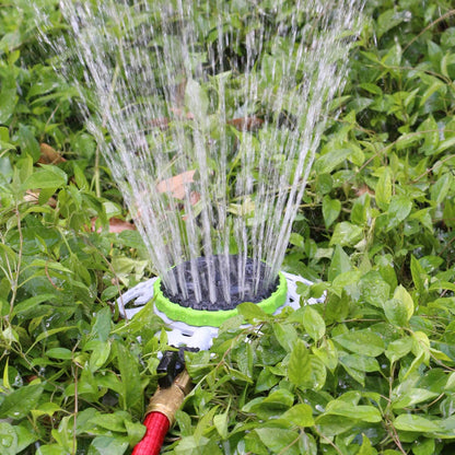 STYDDI Turret Sprinkler, 8-Pattern Stationary Metal Garden Sprinkler with QuickConnect Product Adapter for Small Areas, Gardens, or Odd Shaped Yards