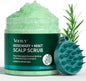 VOERUY Scalp Scrub, Rosemary Scalp Exfoliator Scrub Shampoo, Scalp Treatment with Mint Oil, Hair Treatment to Clarify and Remove Build Up with Silicone Scalp Massager - 300g