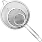 YLYL 3 Pcs Super Wire Extra Fine Mesh Strainer with Handle, Small Medium Large Size Sifter Metal Strainer Set, Stainless Steel Sieve Fine Mesh Strainers for Kitchen Rice Juice Quinoa Food Flour Baking