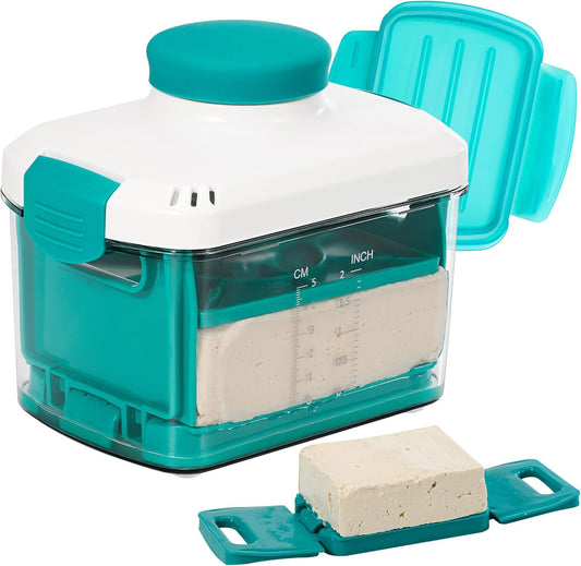 Noya Adjustable Tofu Press - Vegan Tofu Presser to Speed up Removing Water from Silken, Firm, and Extra Firm Tofu in 10-30mins Without Crack - Bpa Free