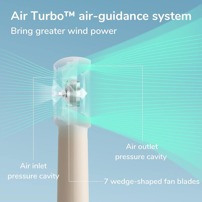JISULIFE Handheld Turbo Fan [16H Max Cooling Time] Mini Portable Hand, 4000mAh USB Rechargeable Personal, Battery Operated Small Pocket Fan with 5 Speeds for Travel/Outdoor/Home/Office - Brown