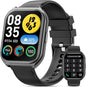 Smart Watch for Men Women with Bluetooth Call,1.85 inch Touch Screen Fitness Watch with Heart Rate Blood Oxygen Sleep Tracker, IP68 Waterproof Smartwatch Compatible with Android iOS (Black)