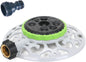 STYDDI Turret Sprinkler, 8-Pattern Stationary Metal Garden Sprinkler with QuickConnect Product Adapter for Small Areas, Gardens, or Odd Shaped Yards