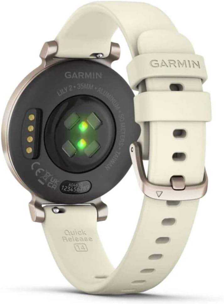 Garmin Lily 2, Small and Stylish Smartwatch, Hidden Display, Patterned Lens, Up to 5 Days Battery Life, Coconut